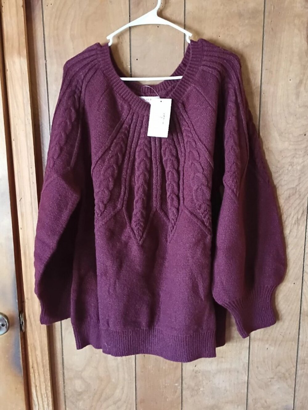 Discount Divas Burgundy Textured Sweater – Size 3X – NWT